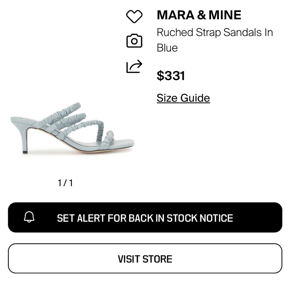 Mara & Mine Theresa Heeled Sandals – Blue | Size 7  New with Box 60155-9 Luxury - Picture 10 of 12